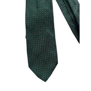 Robert Talbott Green Blue Yellow Tie Silk Hand Sewn